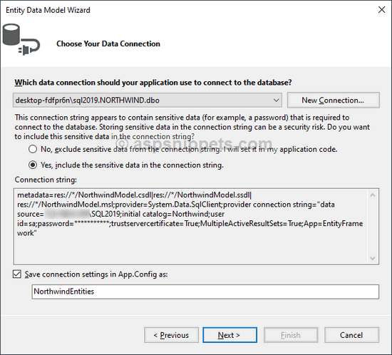 Configure Entity Framework Step By Step in ASP.Net
