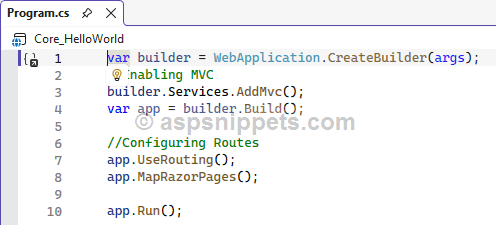 Net Core 10: ASP.Net Razor Pages Hello World Tutorial