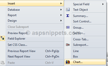 Display Line Chart in Crystal Report in ASP.Net using C# and VB.Net