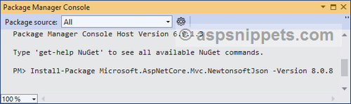 Configuring Newtonsoft library in ASP.Net Core 8