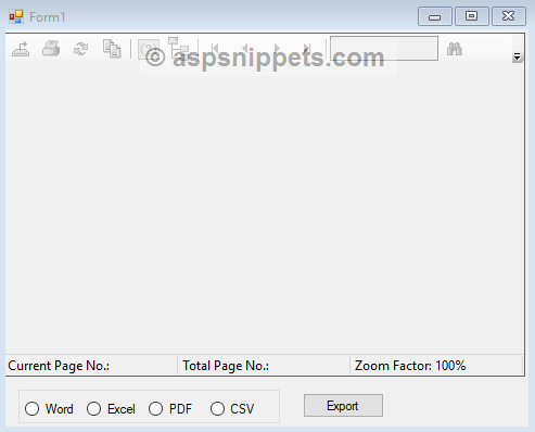Export Crystal Report to Word Excel PDF and CSV in Windows Application using C# and VB.Net