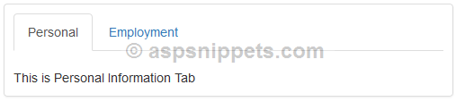 Bootstrap 4: Simple Bootstrap Tabs example