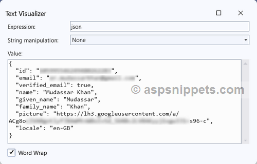 Login with Google in ASP.Net