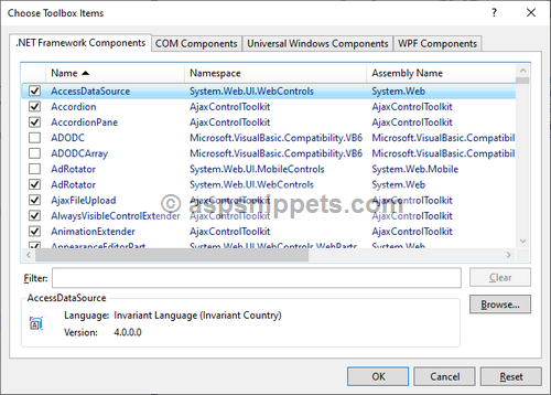 Add ReportViewer control to Visual Studio 2019 Toolbox