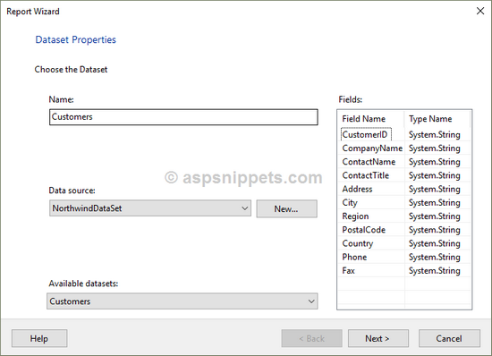 Asp Net Microsoft Reporting Webforms Report Data Sources