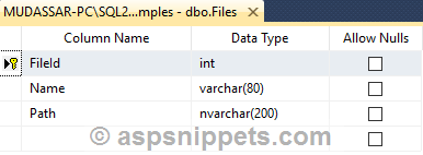 Upload and Display Images using Path stored in database in GridView in ASP.Net using C# and VB.Net