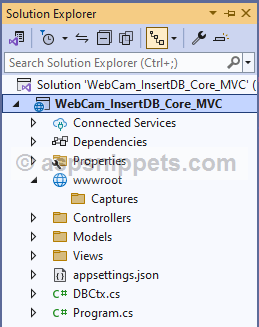 ASP.Net Core: Save Webcam capture to Database 