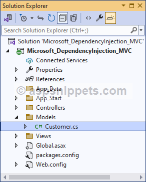ASP.Net MVC: Dependency Injection using Microsoft.Extensions.DependencyInjection