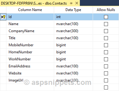 Create and download vCard (.VCF) file from Database in ASP.Net