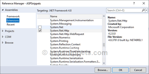 System.Net.Http missing in ASP.Net