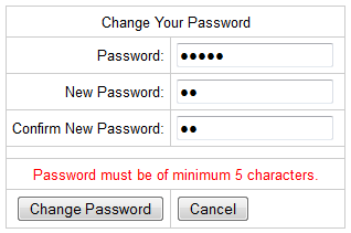 Implement Change Password functionality in ASP.Net using C# and VB.Net