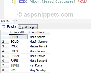 SQL Server Using LIKE operator statement in Stored Procedures