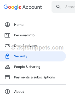 Generate App Password for Gmail Account