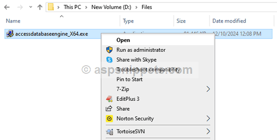 Download Microsoft.ACE.OLEDB.12.0 provider for 32bit and 64bit