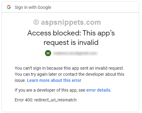 Login with Google in ASP.Net