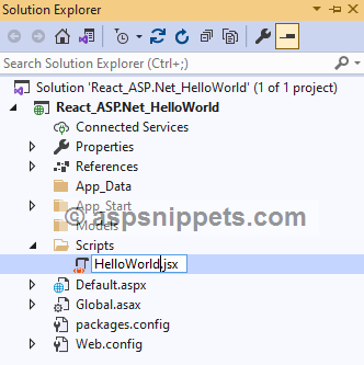 ASP.Net Web Forms: ReactJS Hello World Example