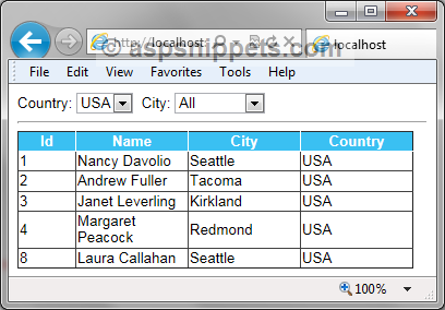 Bind and Filter XmlDataSource Control with GridView in ASP.Net Example