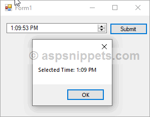 Get only Time from DateTimePicker (Calendar) in Windows Forms with C# and VB.Net