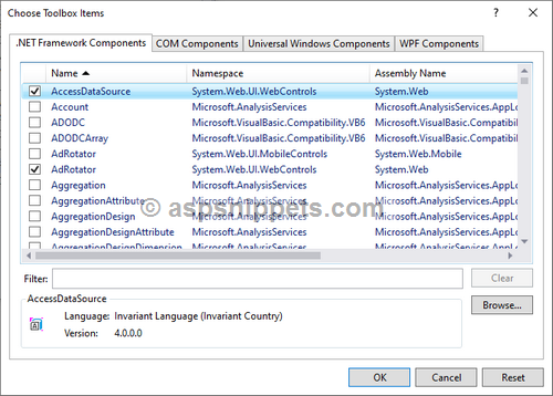 Add ReportViewer control to Visual Studio 2022 Toolbox