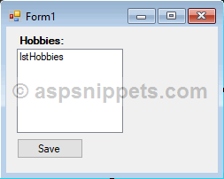 Update ListBox selected values into Database in C# and VB.Net