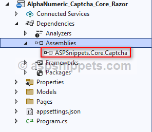 ASP.Net Core Razor Pages: Implement Arithmetic Captcha
