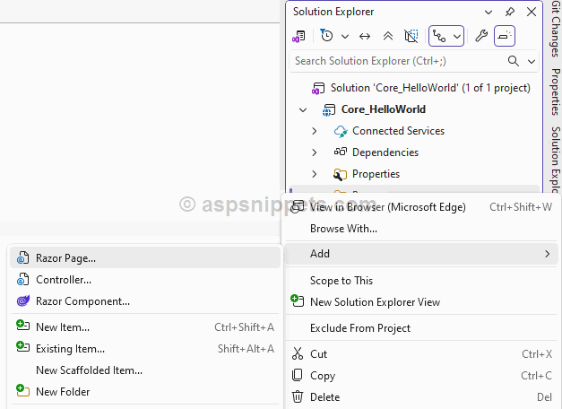 Net Core 10: ASP.Net Razor Pages Hello World Tutorial