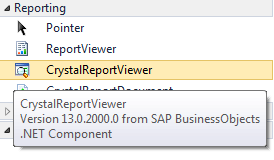 Add Crystal Report Viewer in Visual Studio 2010 for Windows Forms (WinForms) Applications