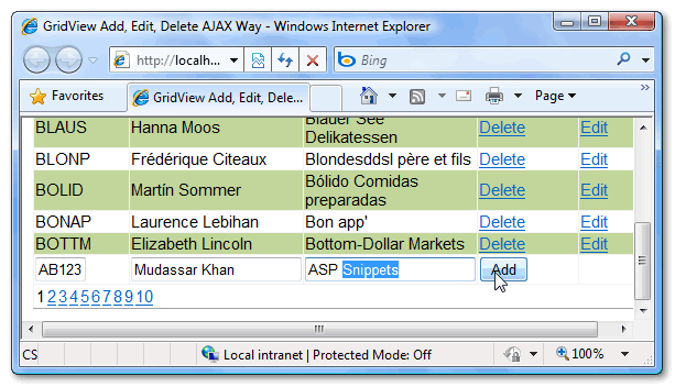 Find Control In Edit Mode Gridview Datasource List