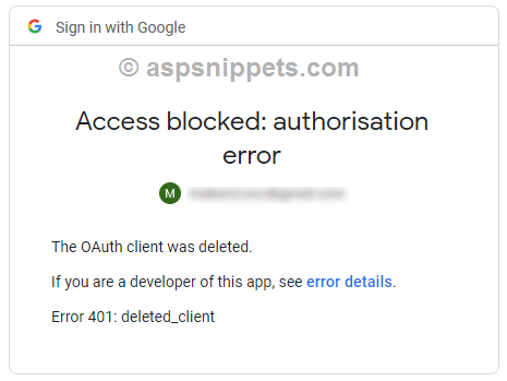 Login with Google in ASP.Net