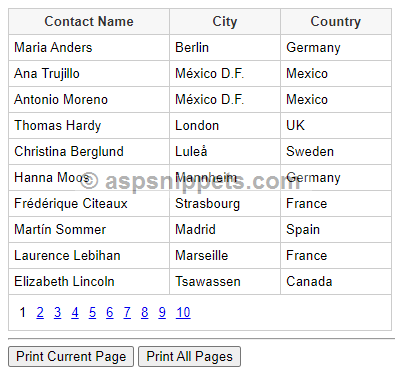 Print ASP.Net GridView with page breaks and repeat header on each page