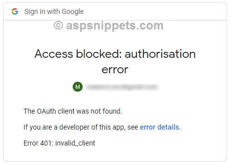 Login with Google in ASP.Net