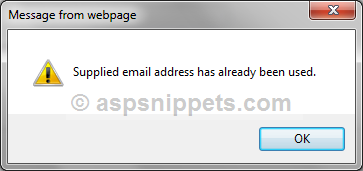 Simple User Registration Form Example in ASP.Net