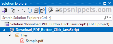 Download PDF File on Button Click using JavaScript