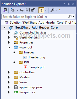 ASP.Net Core: Add Header to existing PDF using iTextSharp