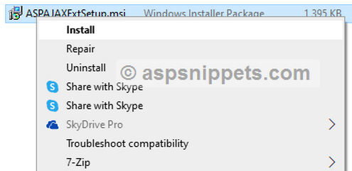 Install and Configure ASP.Net AJAX Extension