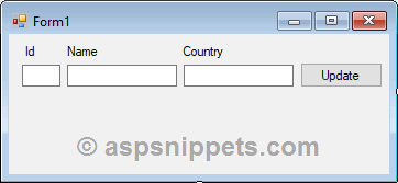 Update data into Database using Stored Procedure in Windows Forms