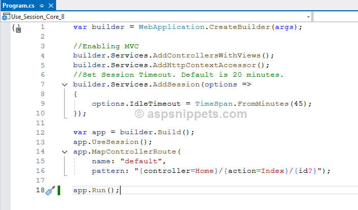 .Net Core 8: Set custom Session Timeout in ASP.Net Core