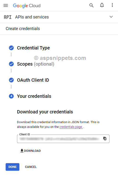 Google Developer Console: Generate Client ID and Client Secret for use with Google APIs