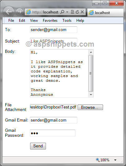 asp net send email asynchronously