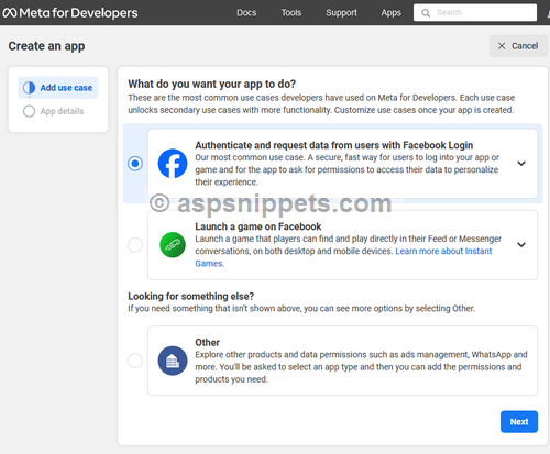 Create a Facebook application to get an AppID for your Website or Blog