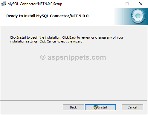 Download, install and reference MySQL Connector in ASP.Net Core