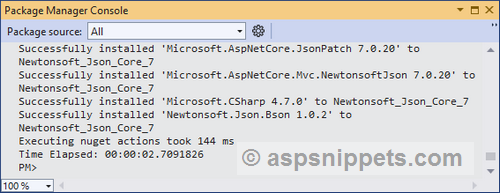 Configuring Newtonsoft library in ASP.Net Core 7