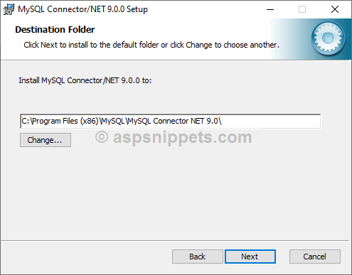 Download, install and reference MySQL Connector in ASP.Net Core