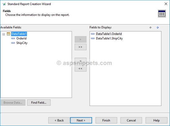 Display Line Chart in Crystal Report in ASP.Net using C# and VB.Net