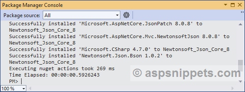 Configuring Newtonsoft library in ASP.Net Core 8