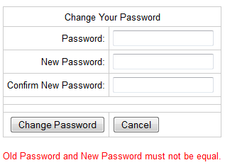 Implement Change Password functionality in ASP.Net using C# and VB.Net