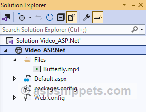 Play Video file in ASP.Net Web Forms