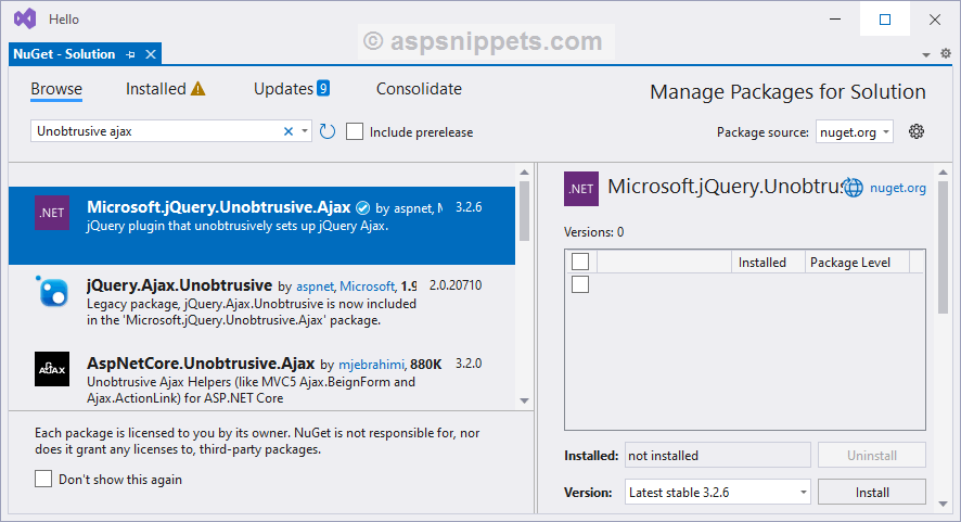 ASP.Net MVC Ajax.BeginForm Tutorial with example