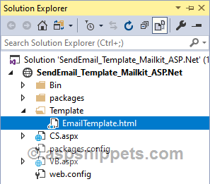 Send Email with HTML Templates using MailKit in ASPNet