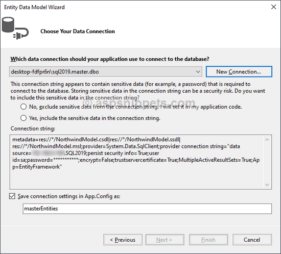 Configure Entity Framework Step By Step in ASP.Net